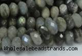 CLB30 15.5 inches 6*10mm faceted rondelle labradorite gemstone beads