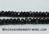 CLB302 15.5 inches 3*6mm faceted rondelle black labradorite beads