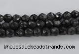 CLB360 15.5 inches 6mm faceted round black labradorite beads wholesale