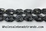 CLB380 24*32mm - 25*35mm faceted octagonal black labradorite beads