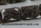 CLB425 15.5 inches 18*25mm faceted rectangle grey labradorite beads