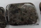 CLB428 15.5 inches 30*40mm faceted rectangle grey labradorite beads