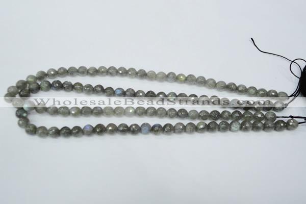 CLB511 15.5 inches 6mm faceted round labradorite gemstone beads