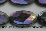 CLB662 15.5 inches 18*25mm faceted oval AB-color labradorite beads