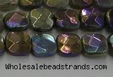 CLB685 15.5 inches 8mm faceted square AB-color labradorite beads