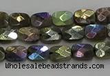 CLB694 15.5 inches 6*8mm faceted rectangle AB-color labradorite beads