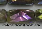 CLB708 15.5 inches 20*30mm faceted rectangle AB-color labradorite beads