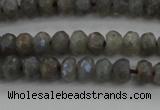 CLB756 15.5 inches 4*6mm faceted rondelle AB-color labradorite beads