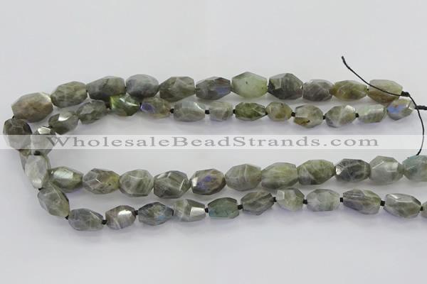 CLB766 15.5 inches 10*14mm - 12*16mm faceted nuggets labradorite beads