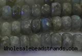 CLB773 15.5 inches 5*8mm faceted rondelle labradorite beads