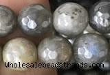 CLB882 15.5 inches 8mm faceted round AB-color labradorite beads