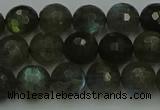 CLB902 15.5 inches 8mm faceted round labradorite gemstone beads