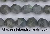 CLB981 15.5 inches 6mm faceted nuggets labradorite beads wholesale