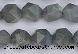 CLB983 15.5 inches 10mm faceted nuggets labradorite beads wholesale