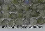 CLB992 15.5 inches 6mm faceted nuggets labradorite gemstone beads