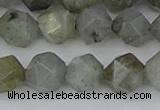 CLB995 15.5 inches 12mm faceted nuggets labradorite gemstone beads