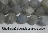 CLB997 15.5 inches 8mm faceted nuggets matte labradorite beads