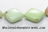 CLE13 15*15mm rhombic lemon turquoise gemstone beads Wholesale