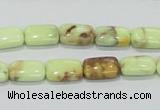 CLE40 15.5 inches 8*12mm rectangle lemon turquoise beads wholesale