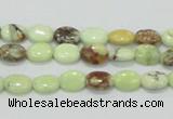 CLE45 15.5 inches 6*8mm oval lemon turquoise beads wholesale