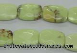 CLE63 15.5 inches 13*18mm faceted rectangle lemon turquoise beads