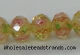 CLG26 15 inches 8*10mm faceted rondelle handmade lampwork beads