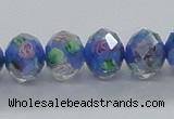 CLG30 15 inches 8*10mm faceted rondelle handmade lampwork beads