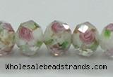 CLG33 15 inches 8*10mm faceted rondelle handmade lampwork beads