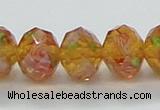 CLG34 15 inches 8*10mm faceted rondelle handmade lampwork beads