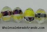 CLG36 14 inches 8*10mm faceted rondelle handmade lampwork beads