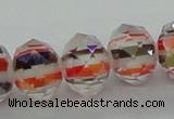 CLG37 14 inches 8*10mm faceted rondelle handmade lampwork beads