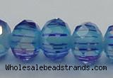 CLG46 13 inches 9*12mm faceted rondelle handmade lampwork beads