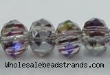 CLG49 13 inches 9*12mm faceted rondelle handmade lampwork beads