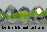 CLG50 13 inches 9*12mm faceted rondelle handmade lampwork beads