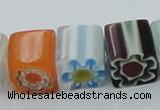 CLG512 16 inches 10*10mm cube lampwork glass beads wholesale