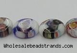 CLG515 16 inches 10mm flat round lampwork glass beads wholesale