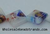 CLG529 16 inches 10*10mm diamond lampwork glass beads wholesale