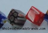 CLG570 16 inches 10*10mm cube lampwork glass beads wholesale