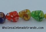 CLG572 16 inches 8*11mm teardrop lampwork glass beads wholesale