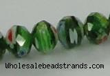 CLG58 15 inches 8*10mm faceted rondelle handmade lampwork beads