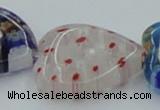 CLG584 16 inches 22*22mm heart lampwork glass beads wholesale