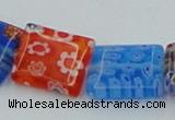 CLG585 16 inches 10*12mm rectangle lampwork glass beads wholesale