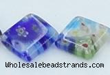 CLG586 16 inches 14*14mm diamond lampwork glass beads wholesale