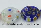 CLG588 16 inches 16mm flat round lampwork glass beads wholesale