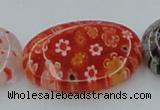 CLG591 16 inches 18*25mm oval lampwork glass beads wholesale