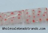 CLG619 5PCS 16 inches 10*14mm rectangle lampwork glass beads wholesale