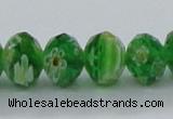 CLG62 15 inches 8*10mm faceted rondelle handmade lampwork beads