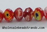 CLG63 15 inches 8*10mm faceted rondelle handmade lampwork beads