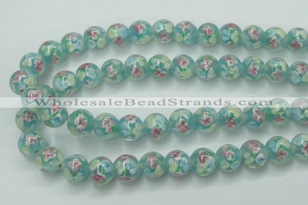 CLG758 15 inches 12mm round lampwork glass beads wholesale