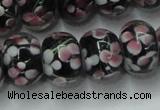 CLG766 14.5 inches 8*12mm rondelle lampwork glass beads wholesale